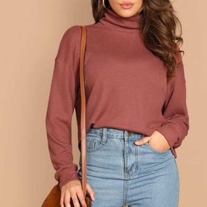 Muave Turtleneck Sweater